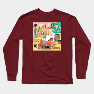 Staying at home together Long Sleeve T-Shirt